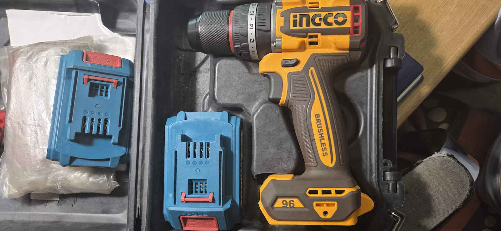 Ingco Șurubelniță Cu Percuție Mașină De Găurit Cu Baterie Solo Fără Perii 20V