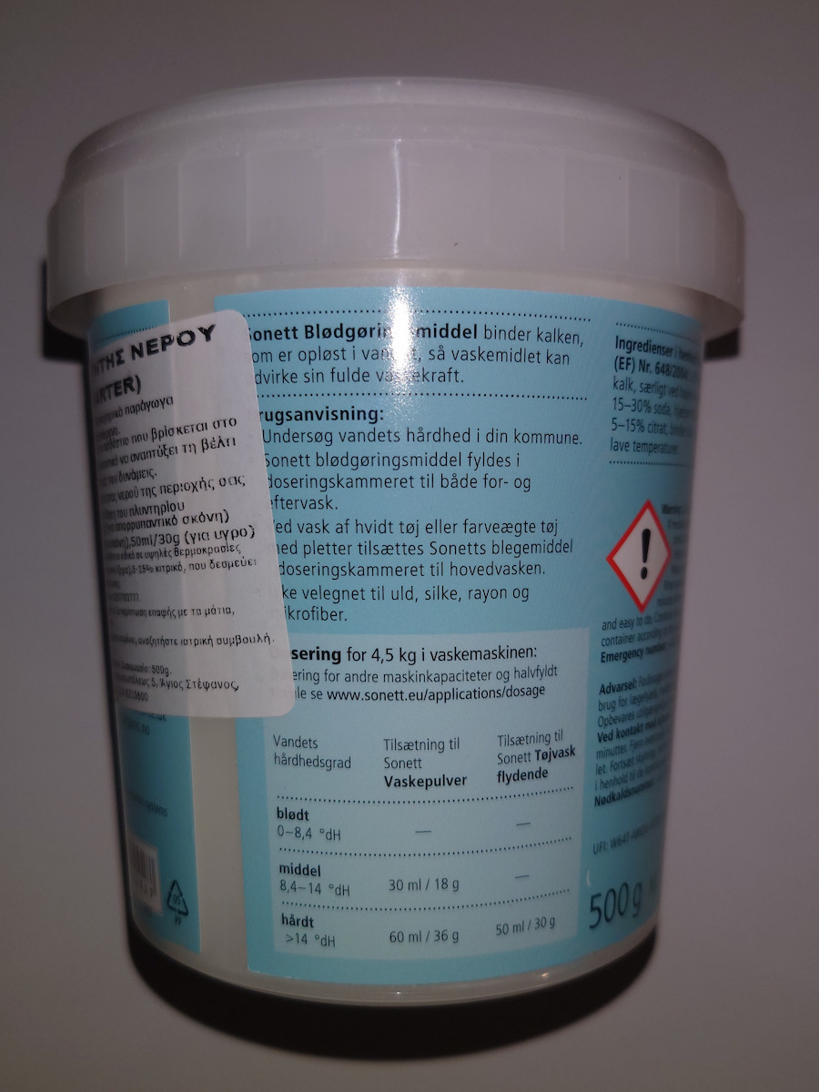 Sonett Αποσκληρυντικό Σκόνη 500gr