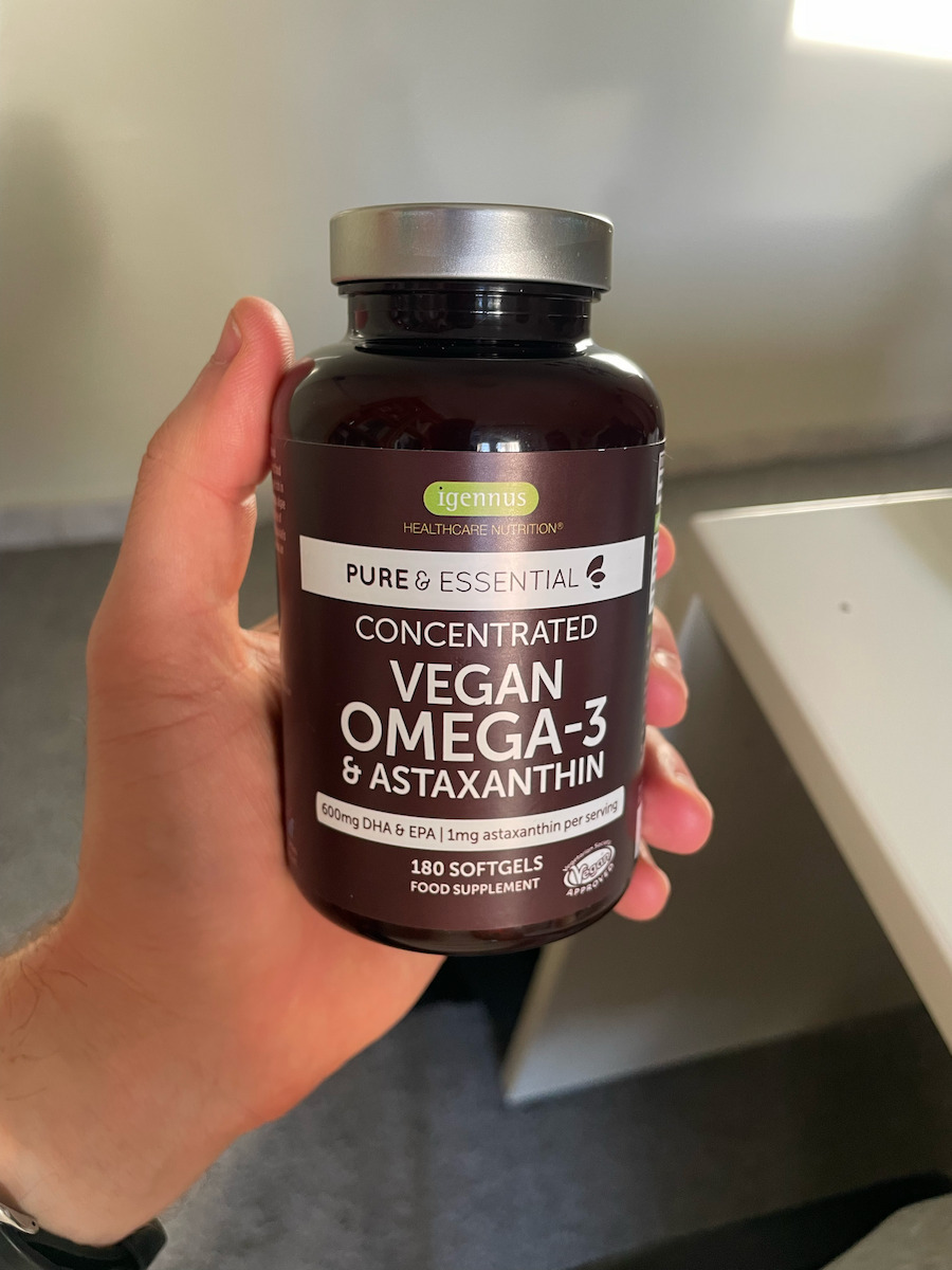 iGennus Vegan Omega-3 & Astaxanthin Fish Oil 600mg 180 caps