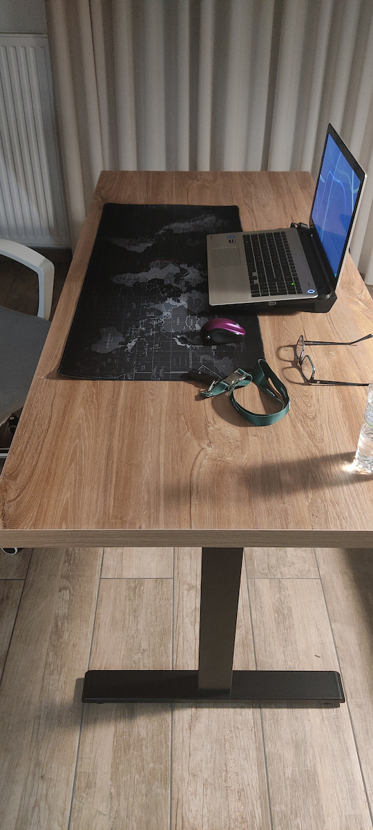 Brateck Collapsible Metal Desk Base Black Office 145x60x70cm