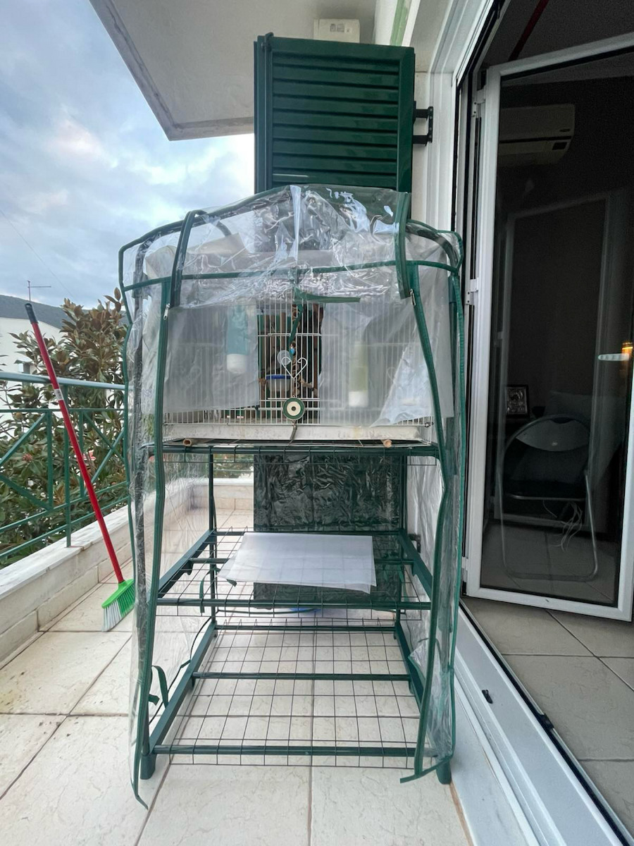Plonos 4921 Greenhouse House Type with Metal Frame and Shelves 0.69x0.49x1.25m