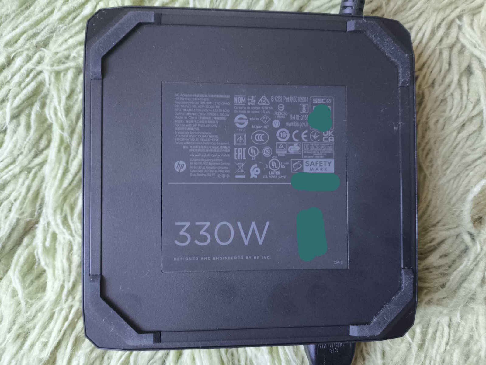 Laptop Power Supply AC Adapter Charger HP Omen 17-ck1021nr 17-ck0010nr TPC-DA60 ADP-330BB BF 937465-013 M34603-001 M34531-003 19.5V 16.92A 330W 4.5mm*3.0mm Notebook Charger Code 60289