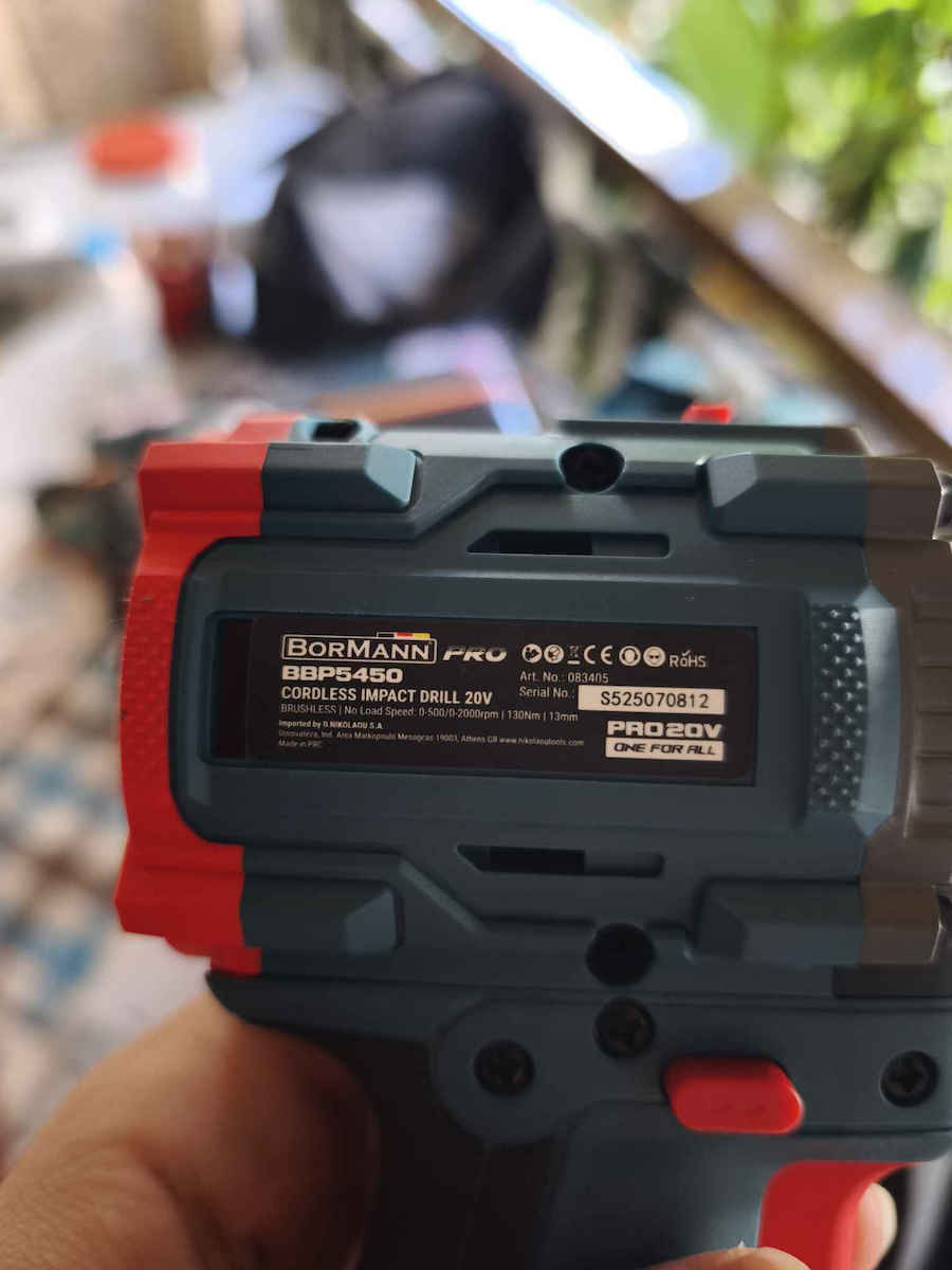 Bormann Percussive Drill Driver Battery Brushless 20V 2x2Ah