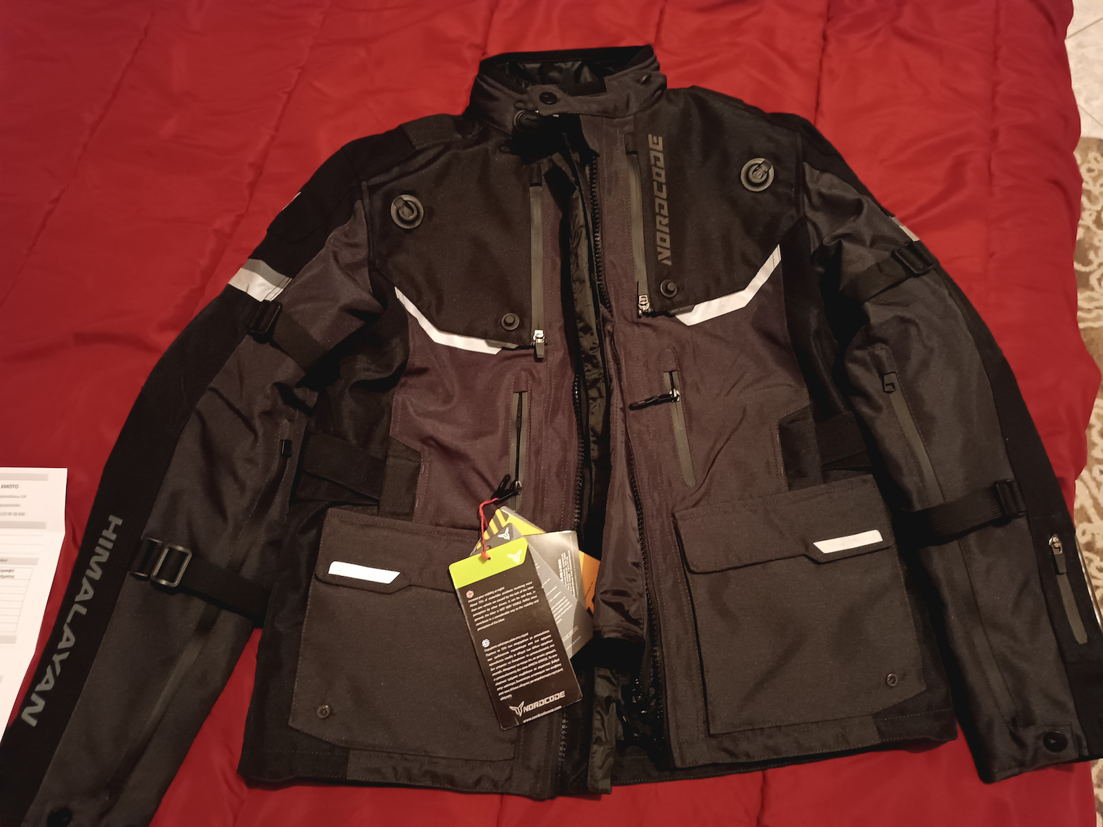 Nordcode Himalayan Men's Motorcycle Jacket 4 Seasons Waterproof Black/Dark Grey