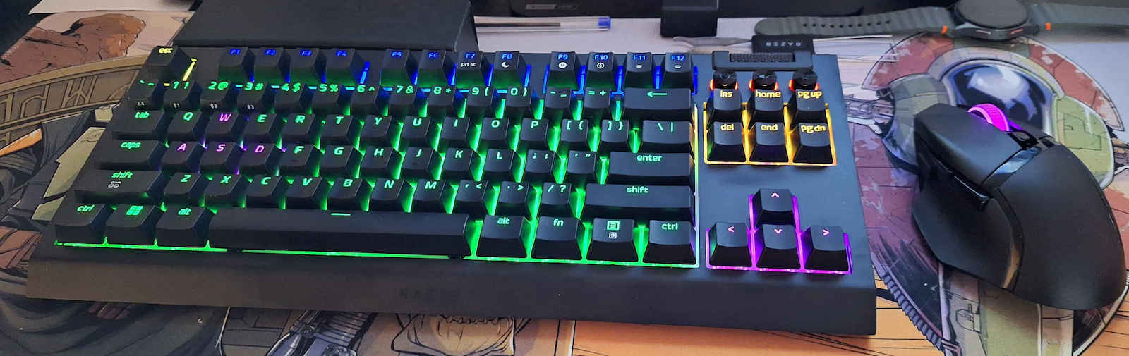 Razer Blackwidow V4 Wireless Gaming Mechanical Keyboard Tenkeyless with Razer Orange Switches and RGB Lighting International English