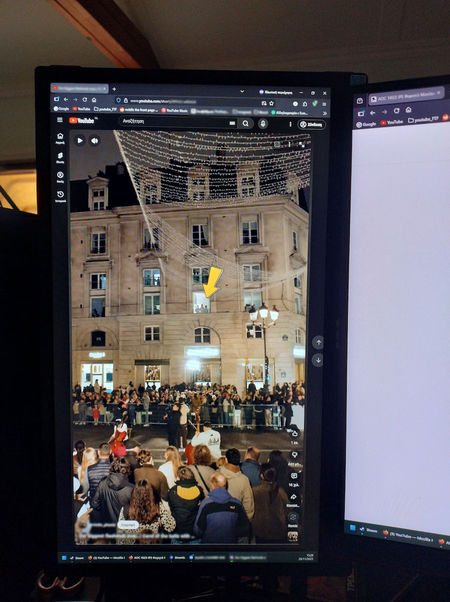 AOC 16G3 IPS Φορητό Monitor 15.6" FHD 1920x1080 144Hz με Χρόνο Απόκρισης 4ms GTG