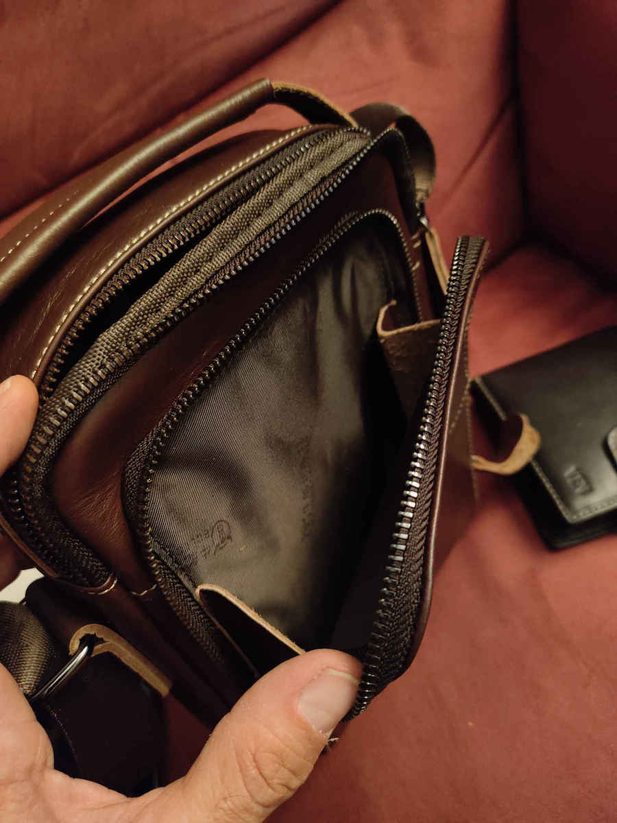 Leather Men's Bag Shoulder / Crossbody Brown