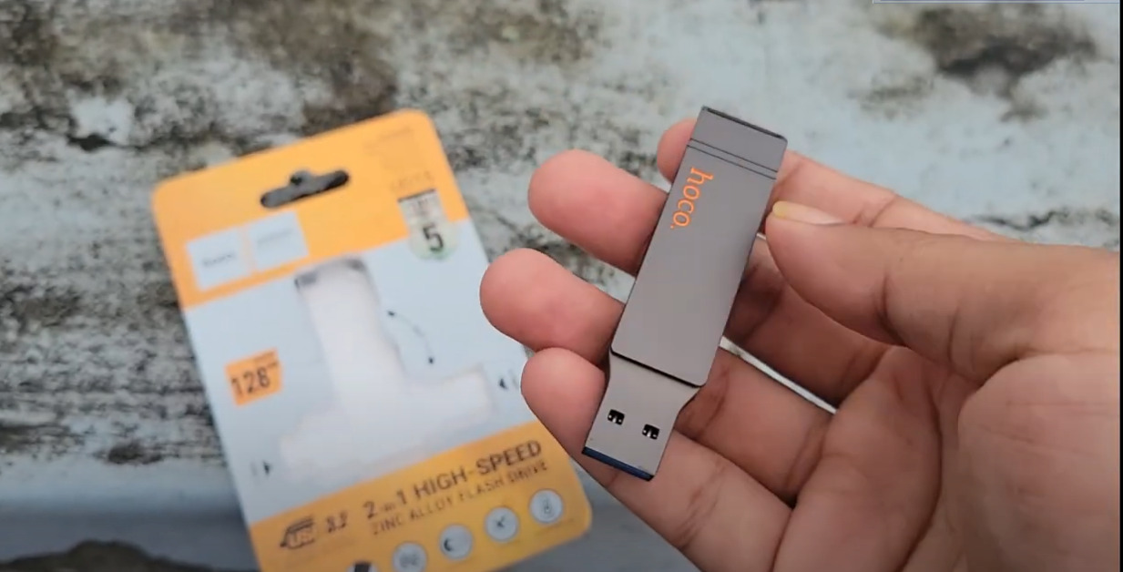 Hoco UD15 256GB USB 3.2 Stick with connection USB-A & USB-C Black