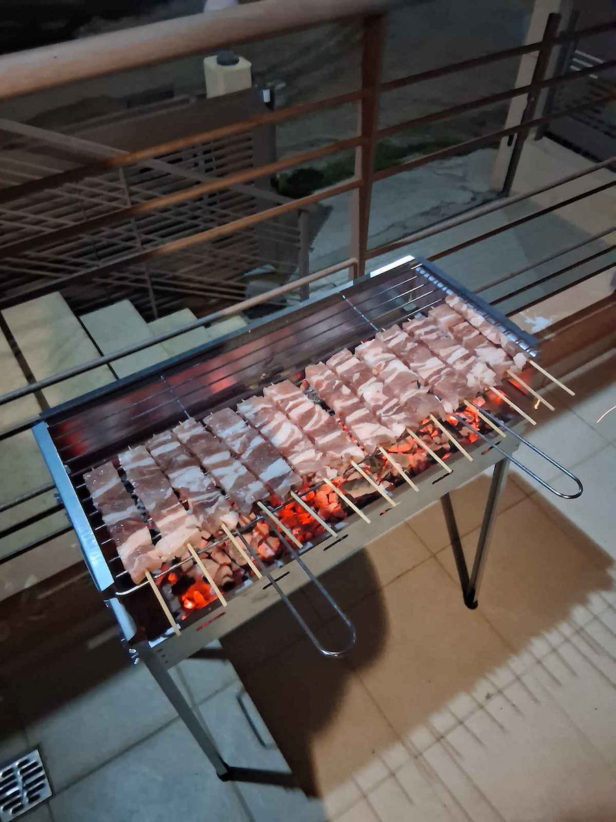 Galvanized Charcoal Grill 60cmx30cm
