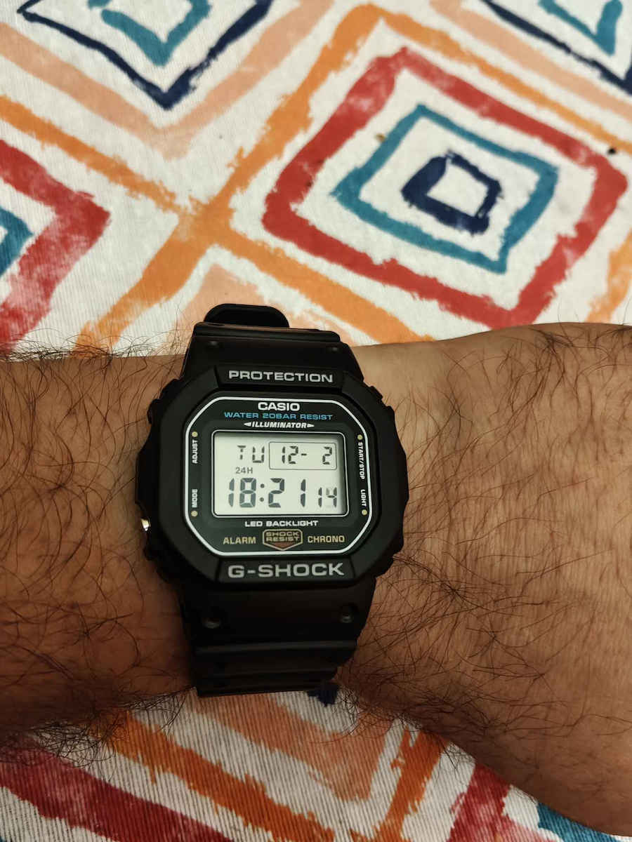 Casio G-shock Digital Men's Watch 42.5mm Chronograph Battery with Black Rubber Strap