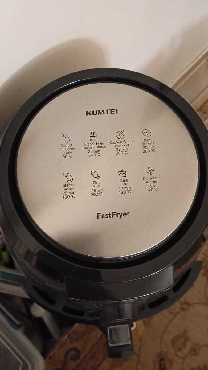 Kumtel Air Fryer 5.5lt Μαύρο