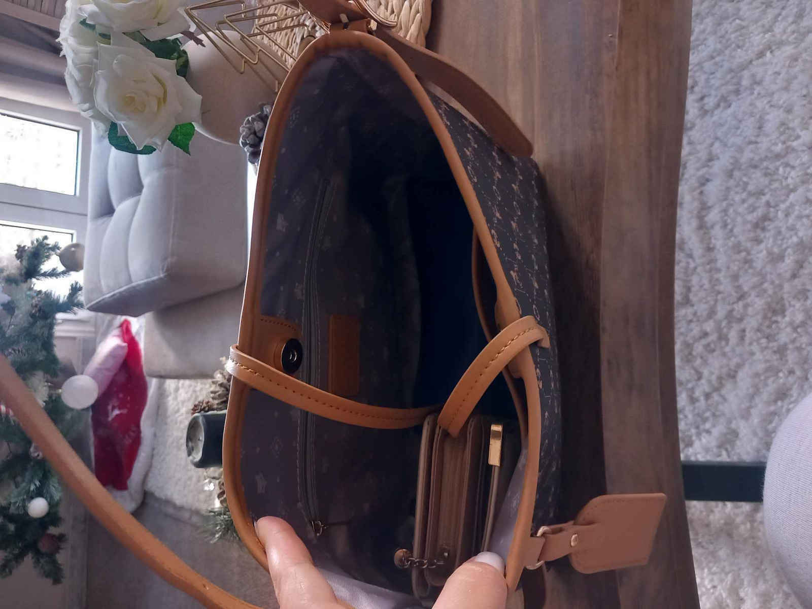 Γυναικεία Τσάντα Shopper Ώμου Καφέ