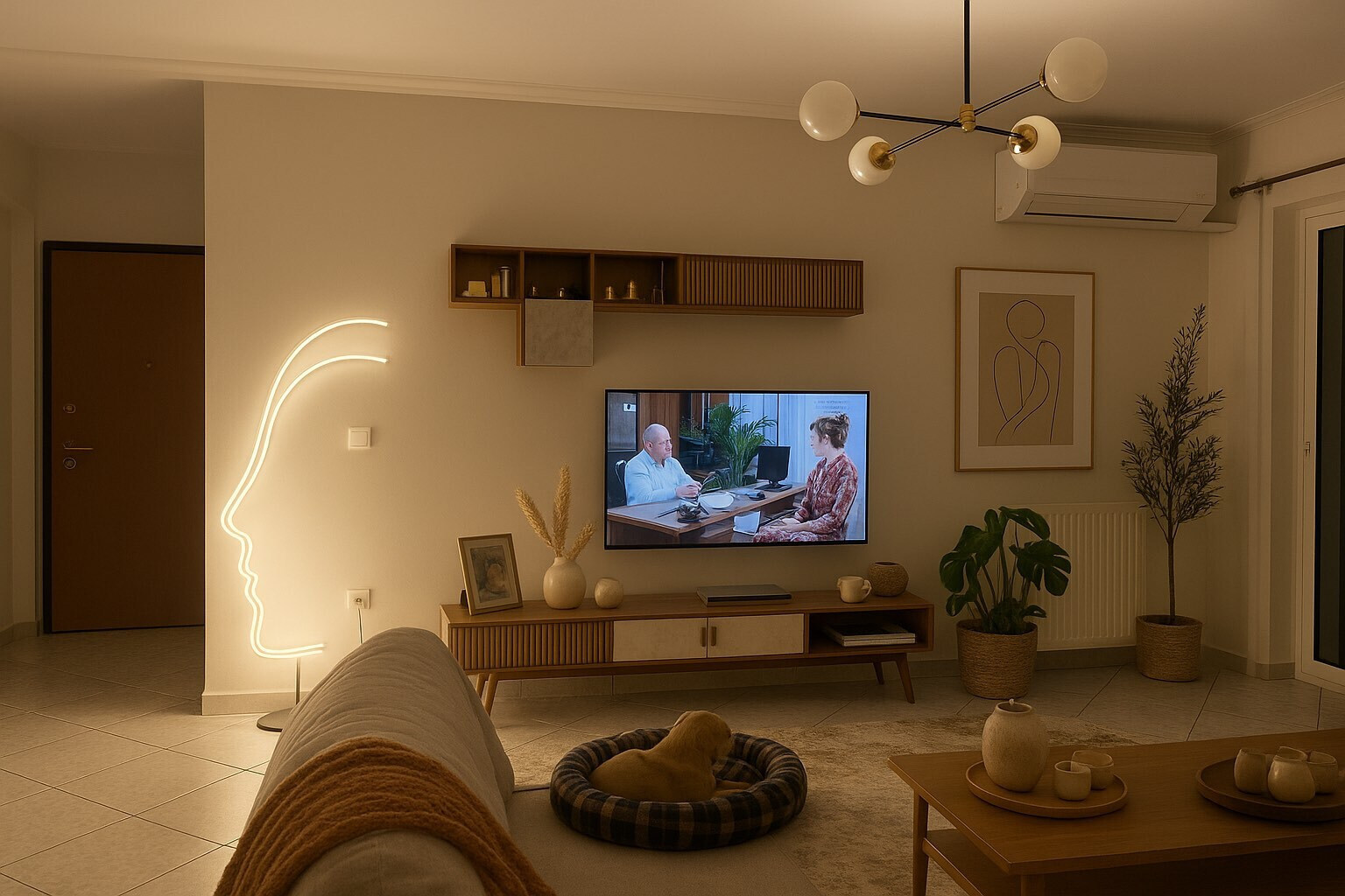 Atman LED Φωτιστικό Δαπέδου Υ156xΜ60εκ. με Ρυθμιζόμενο Λευκό Φως 5200lm Μαύρο