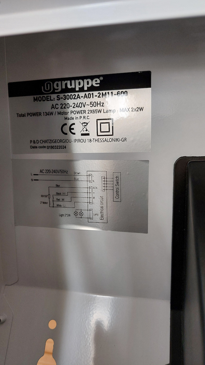 Gruppe Pratico Freestanding Vent Hood 50cm Inox