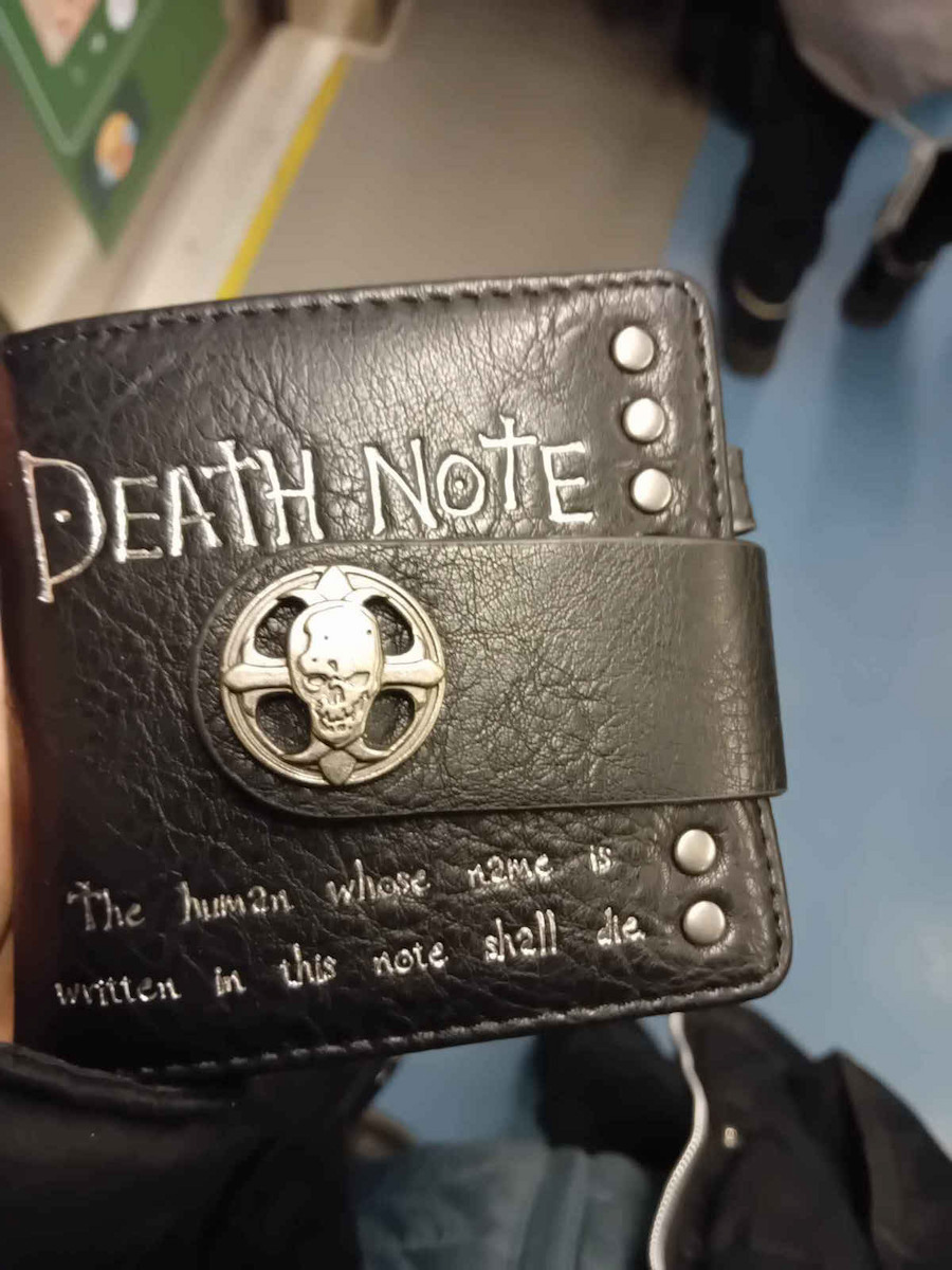 Abysse Death Note Kids Wallet with Clip Black