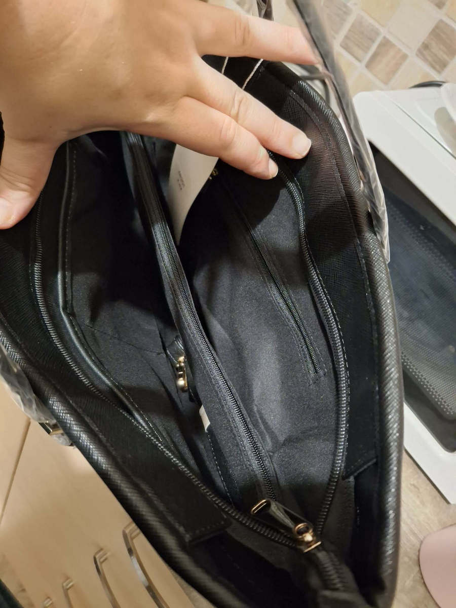 V-store Τσαντα Ωμου Διχρωμη 68300_μαυρο