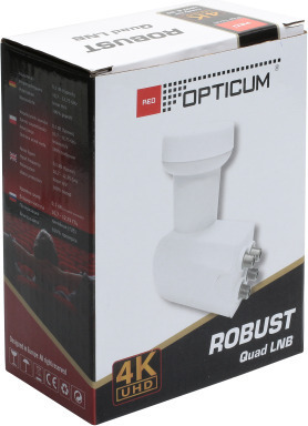 Opticum Robust LNB Quad (4 Εξόδων) με Χαμηλό Όριο Θορύβου 0.1dB