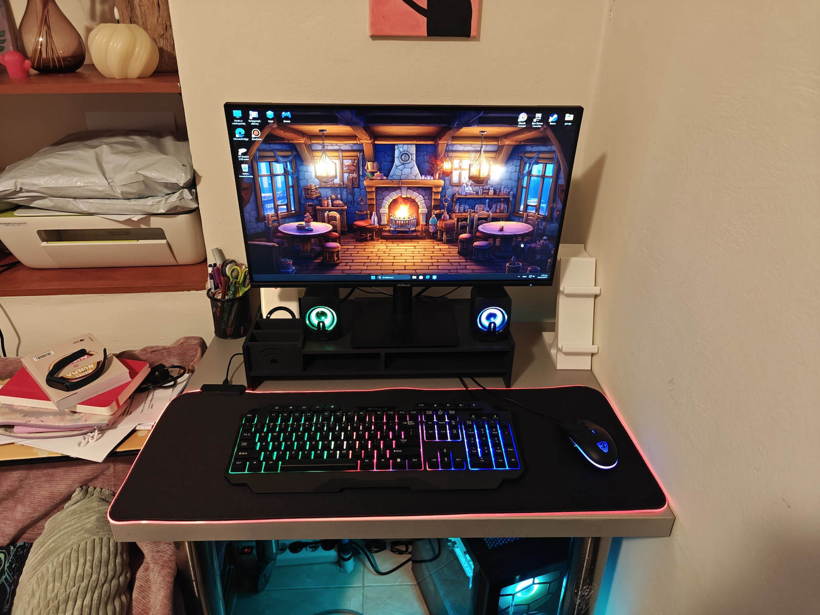 Vengeance Eclipse-V44 Gaming Desktop PC (Ryzen 5-5500/32GB DDR4/512GB SSD/GeForce RTX 5050/No OS) με Οθόνη + ASRock CL25FFA IPS Gaming Monitor 24.5″