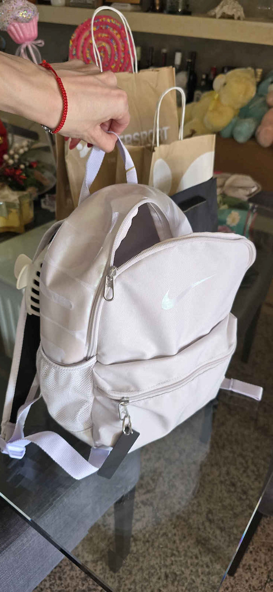 Nike Brasilia Jdi Παιδική Τσάντα Πλάτης Λευκή 25x13x33εκ.
