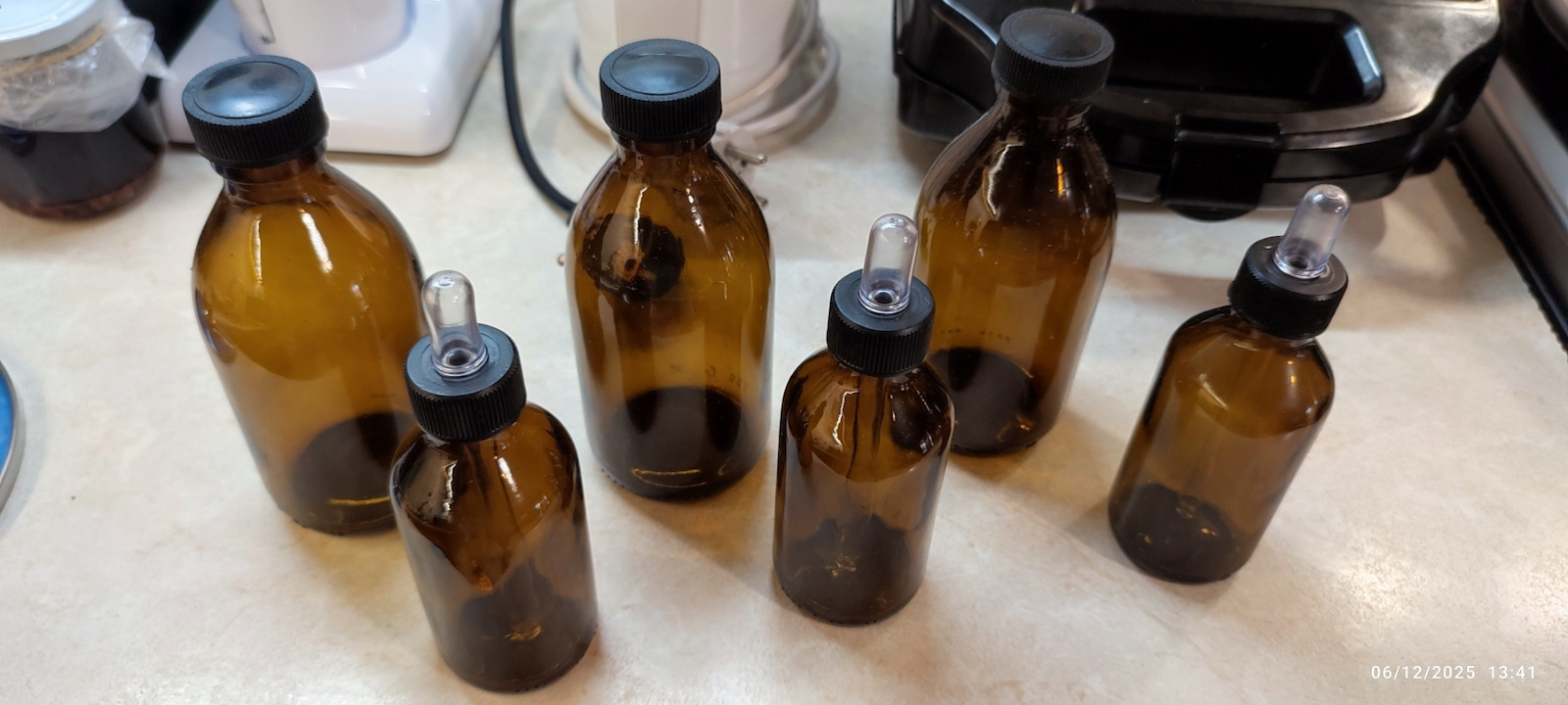 Glass Little Bottle Caramel Pharmaceutical Dropper 100ml