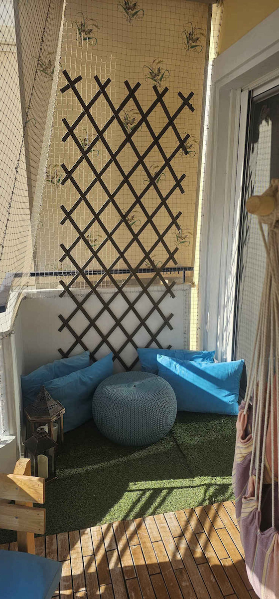 Stool Outdoor Cosy Blue 57x57x31cm