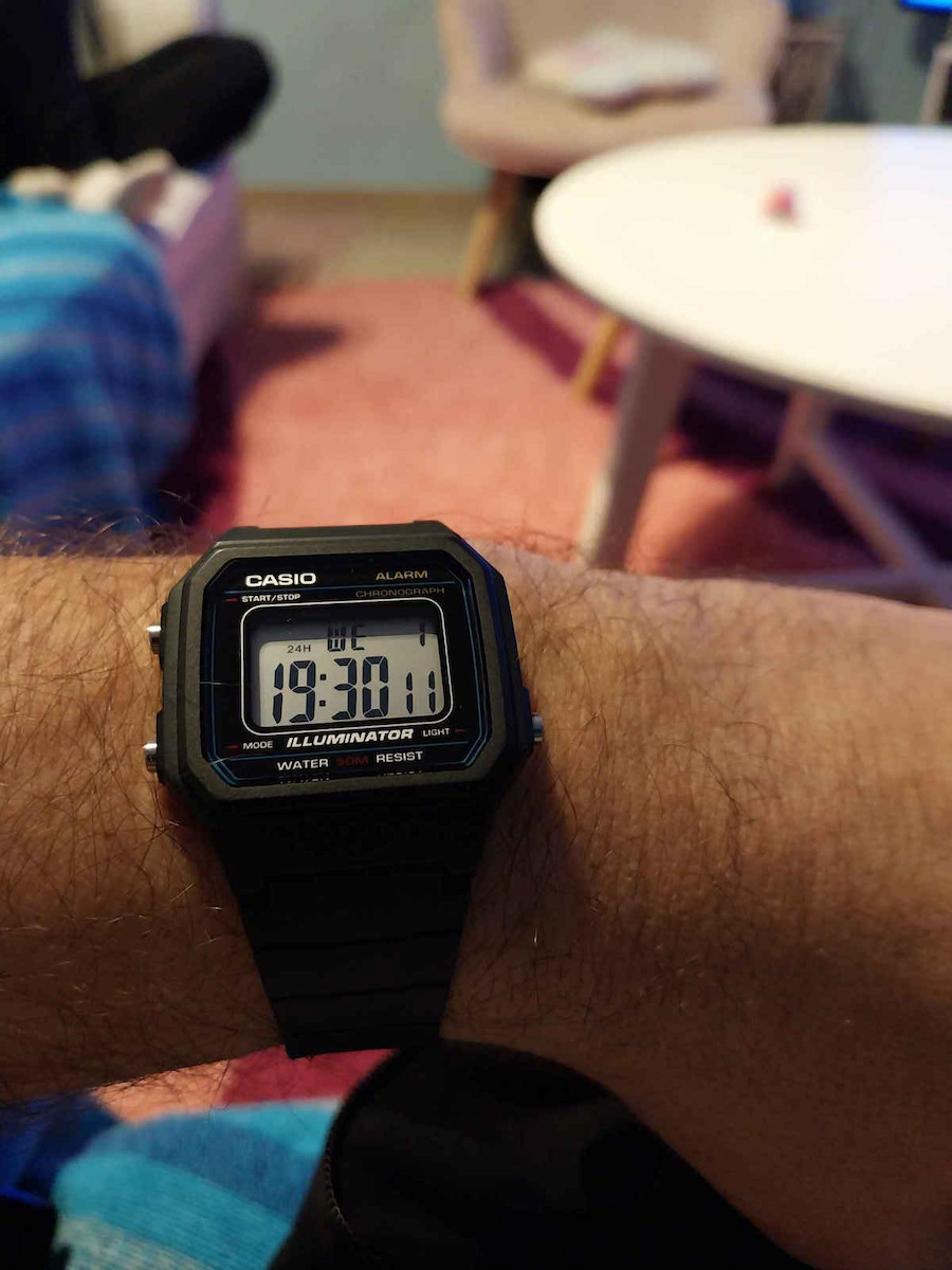 Casio Collection Digital Men's Watch 41mm Battery with Beige Rubber Strap