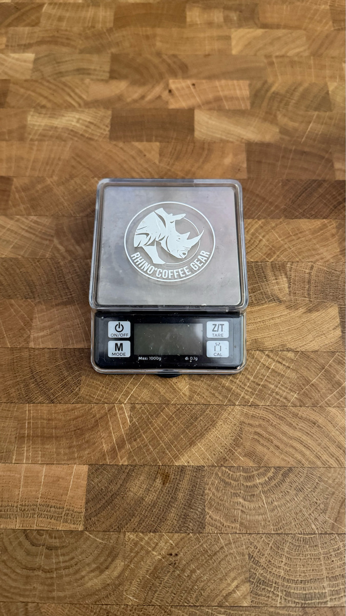 Rhino Coffee Gear Ζυγαριά Barista με Μέγιστο Βάρος Ζύγισης 1kg και Ακρίβεια 0.1gr