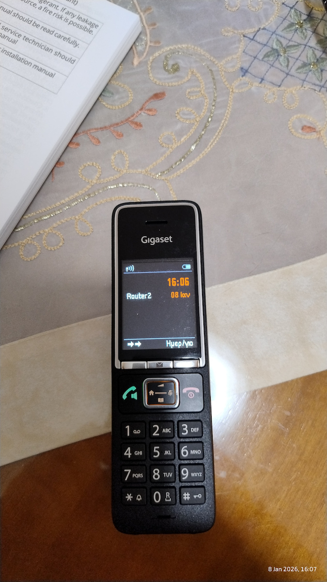 Gigaset Comfort 550 Ασύρματο Τηλέφωνο Duo με Ελληνικό Μενού Μαύρο