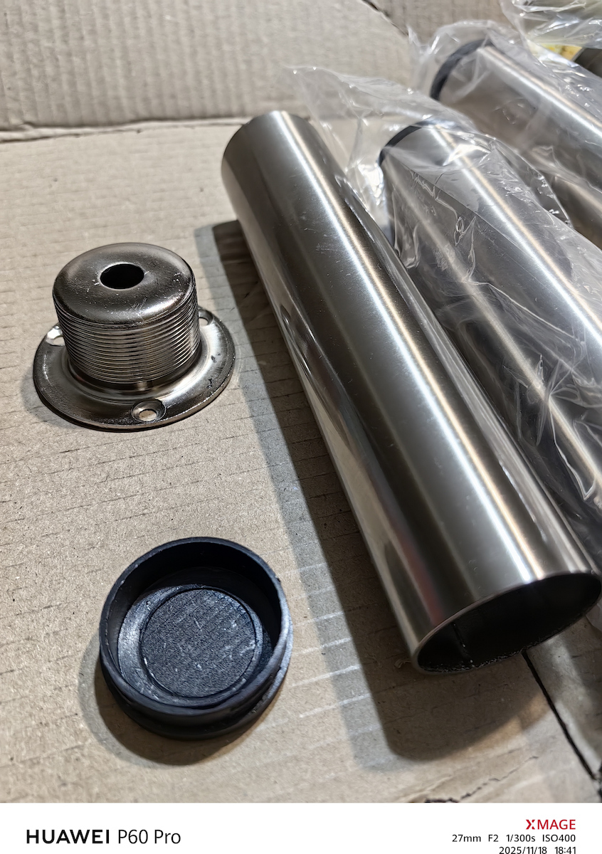 Import Hellas A160 Metallic Furniture Leg with Regulator 4.2x4.2x10cm Nickel Matte 10 A160