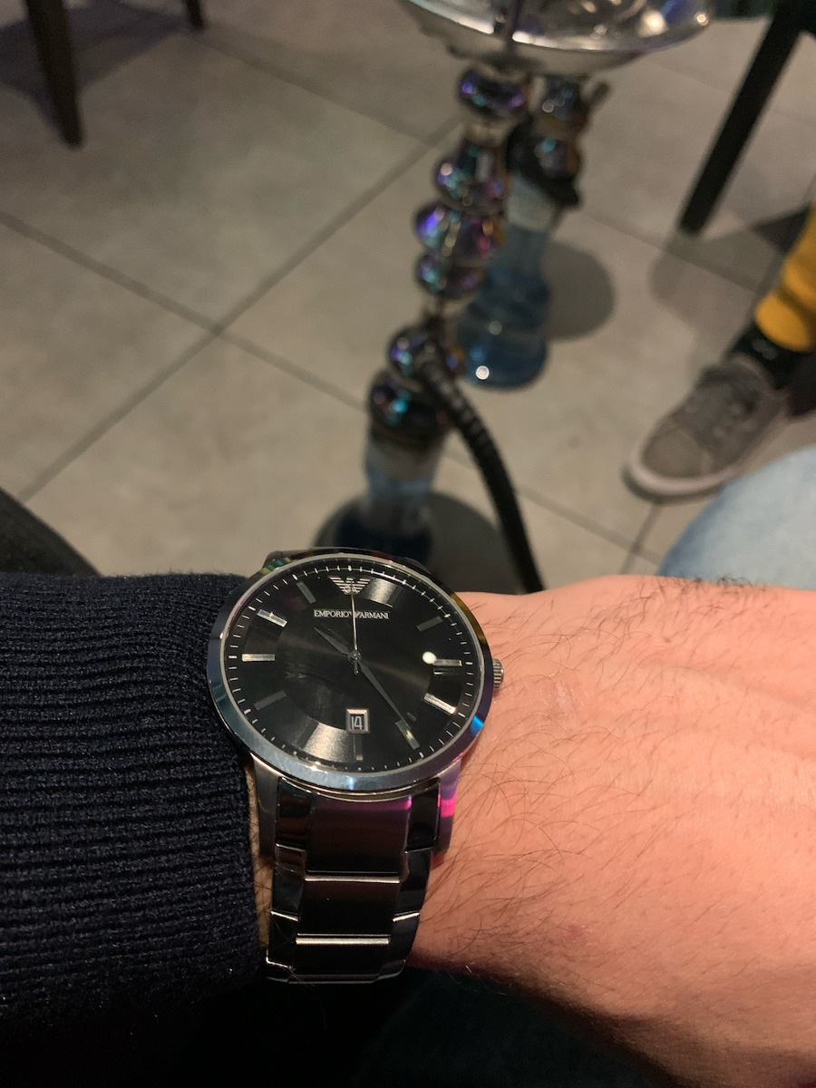 Emporio Armani Renato Herrenuhr 43mm Batterie mit Silber Metallarmband
