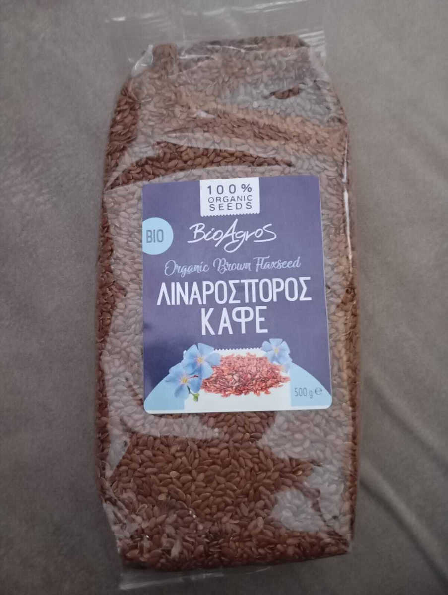 Vio Agros Brown Organic Linseed Raw Shelled 500gr