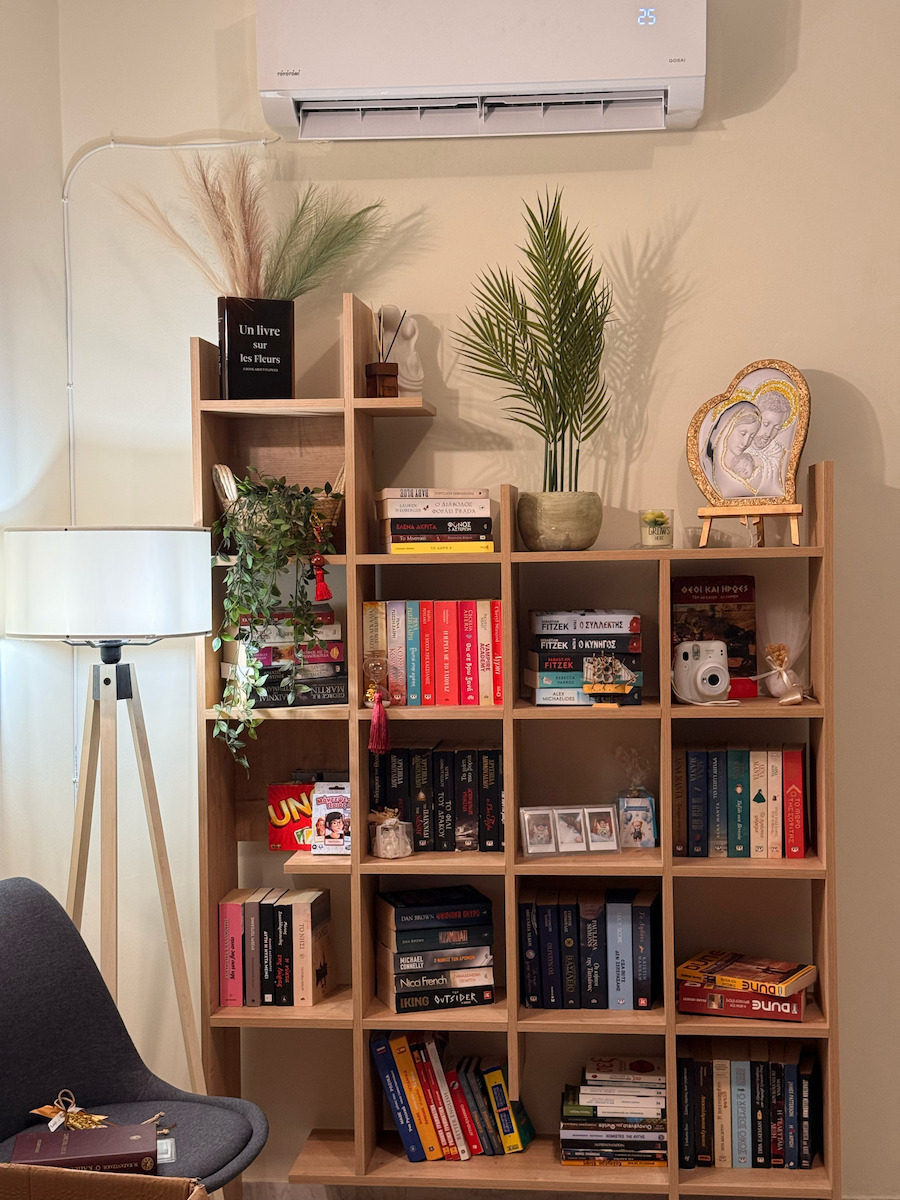 Bookcase Manco Charcoal 122x25.5x188cm