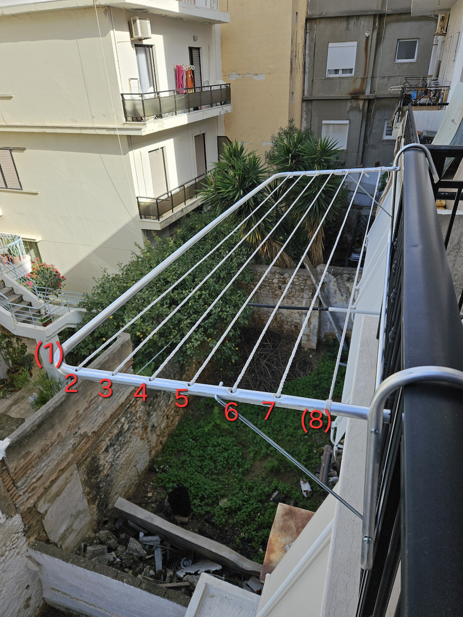 Neotechniki Aluminum Hanging Balcony Railings 150x50cm