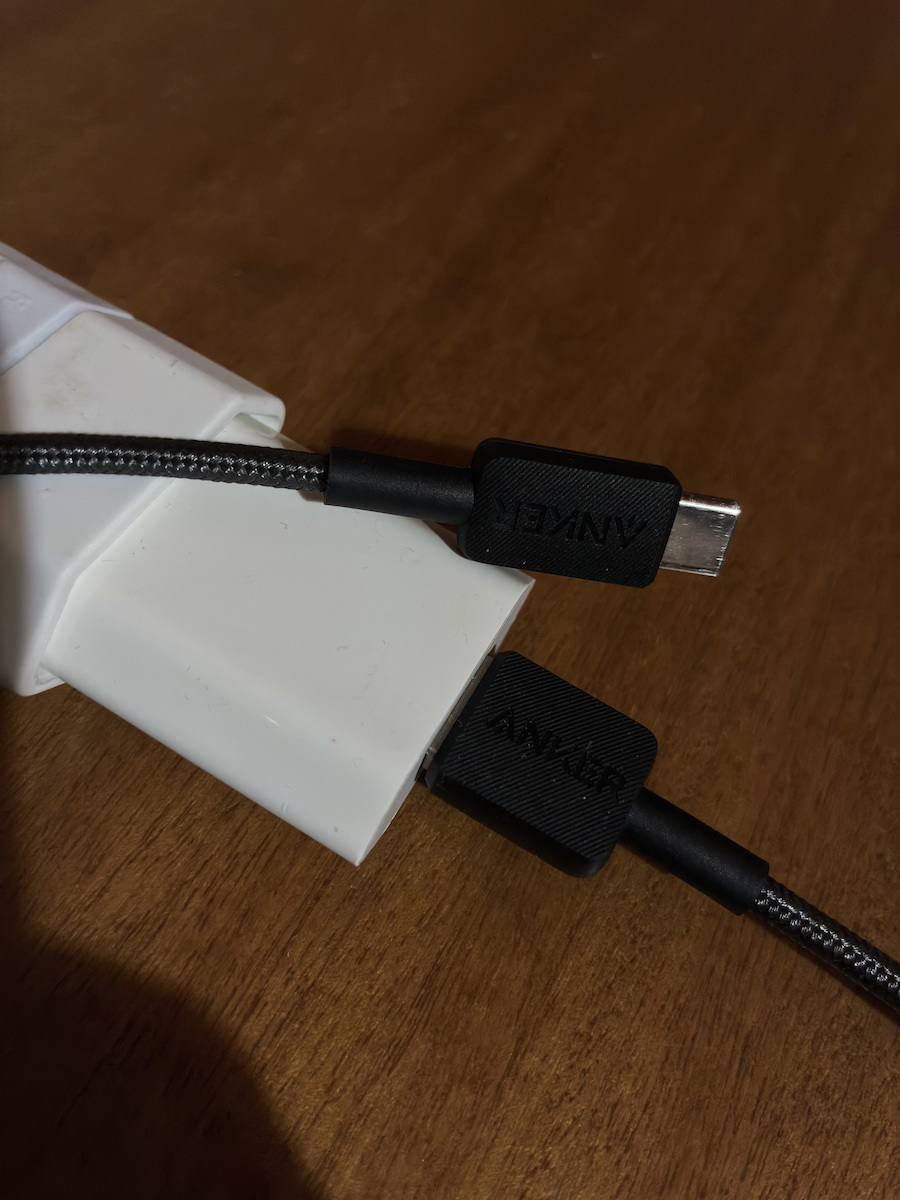Anker 322 Braided USB 2.0 Cable USB-C Male - USB-A 15W PD Black 1.8m A81H6G11