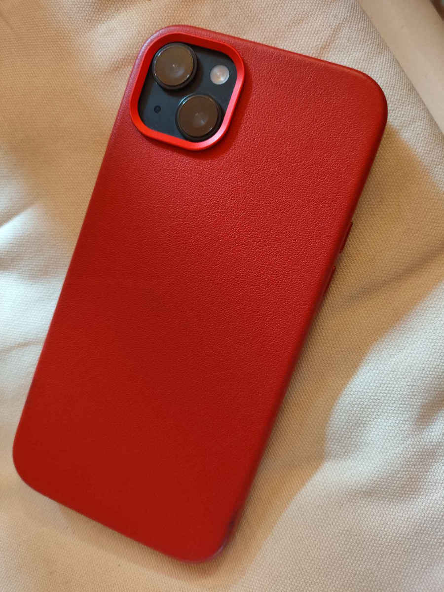 iCarer Genuine Leather Back Cover Δερμάτινο Μπλε (iPhone 14 Plus)