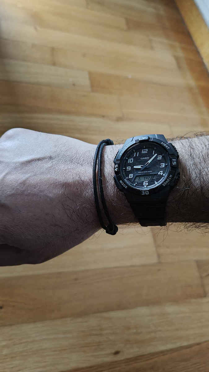 Casio Ceas Barbătesc 41mm Solar cu Curea din Cauciuc Neagră EF