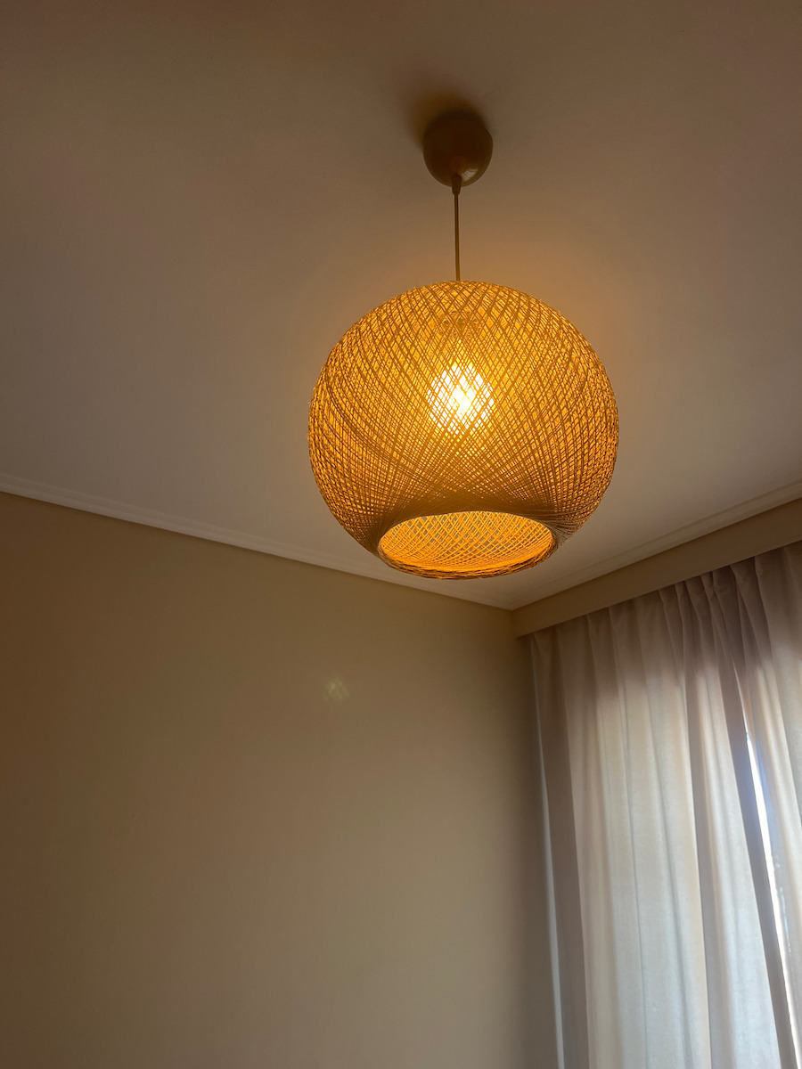 Pakketo PWL-1112 Κρεμαστό Φωτιστικό Καφέ Boho με Σχοινί για Ντουί E27 38x38x38εκ.