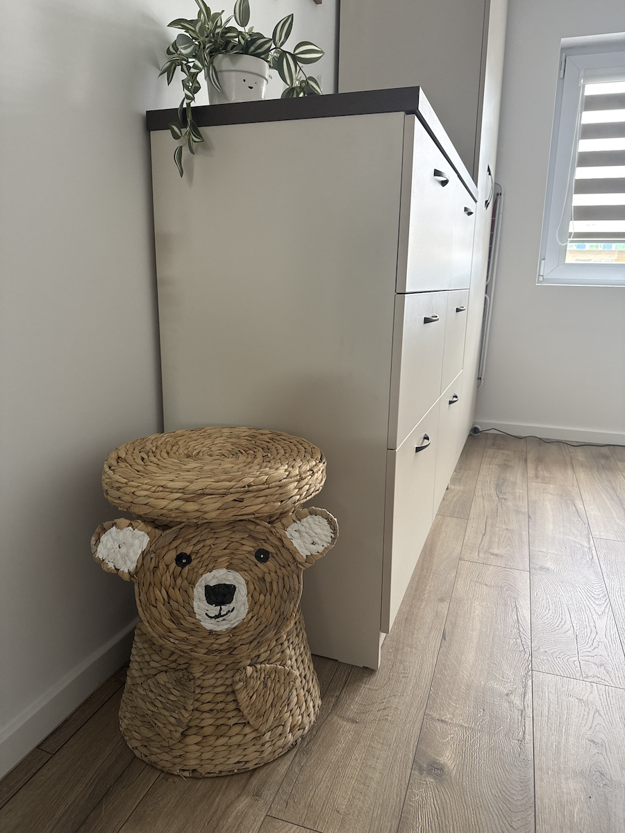 Polihome Children's Storage Basket made of Straw Teddy 38x38x50cm 1pcs