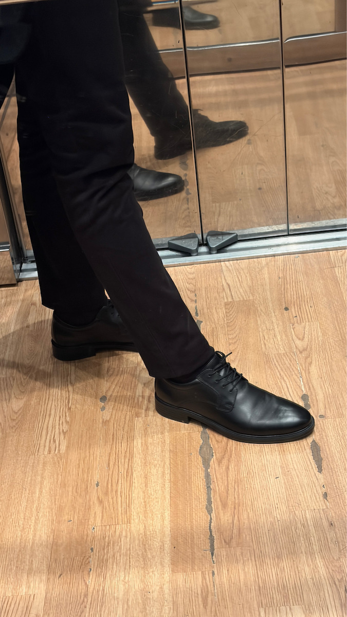 U Gladwin A Leder Herrenschuhe Schwarz