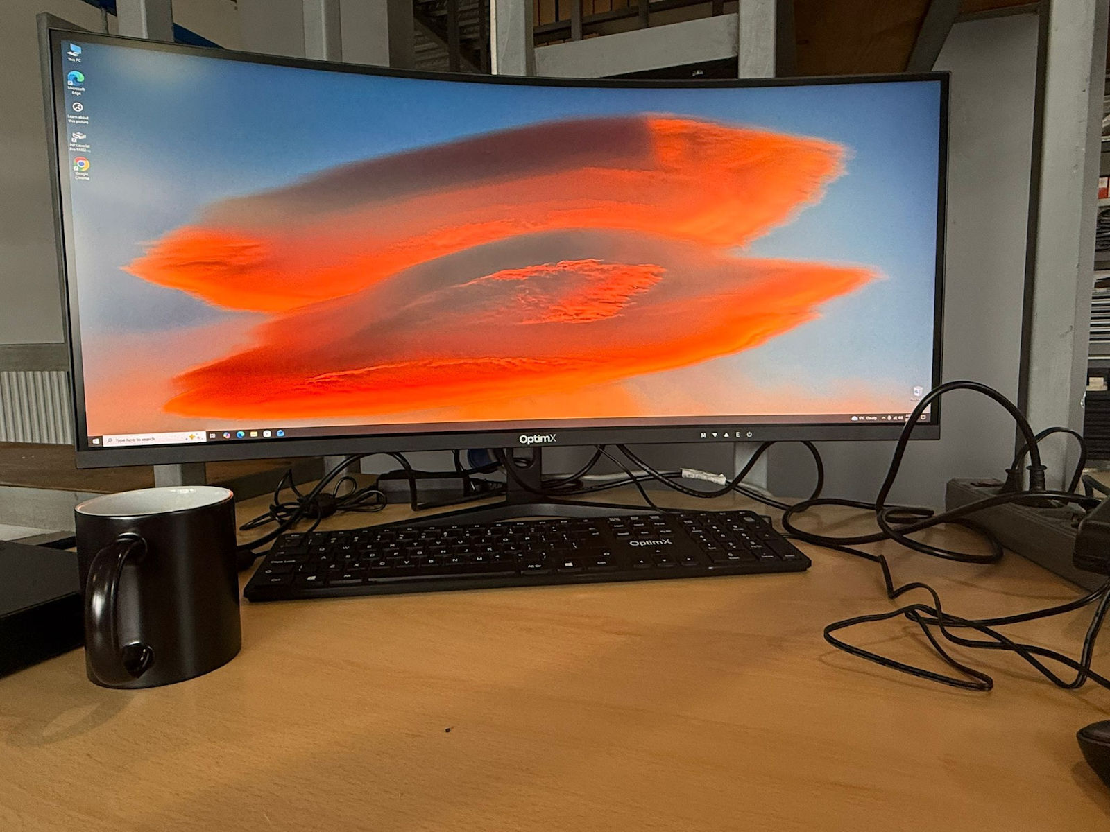 OptimX MT34J Ultrawide IPS Curbat Gaming Monitor 34" QHD 3440x1440 Argintiu
