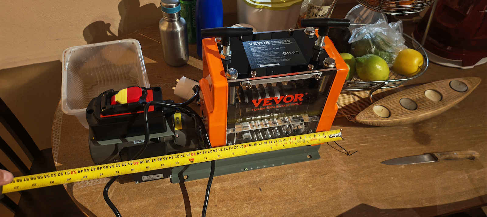 Vevor Automatic Wire Stripping Machine 0.06''-0.98'' Electric Wire Stripper 60 W Wire Peeler Visible Depth Reference 6 Round & 1 Flat Channels Copper Scrap Recycling