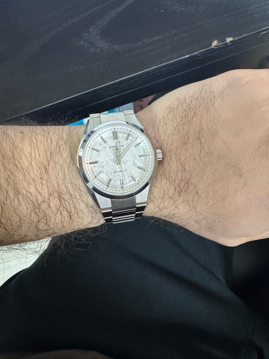 Casio Edifice Men's Watch Automatic with Silver Metal Bracelet
