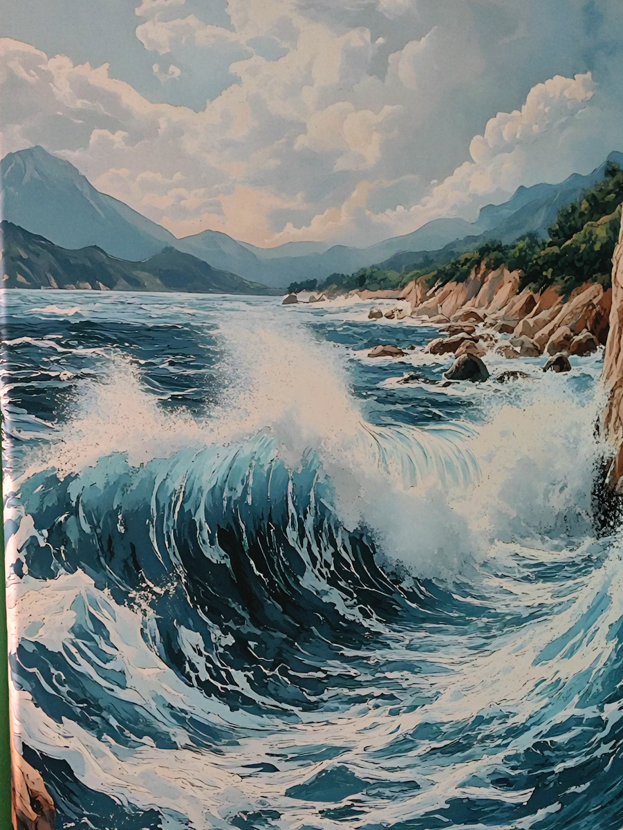 Meereswelle – Gemälde Leinwand 100 x 67 cm