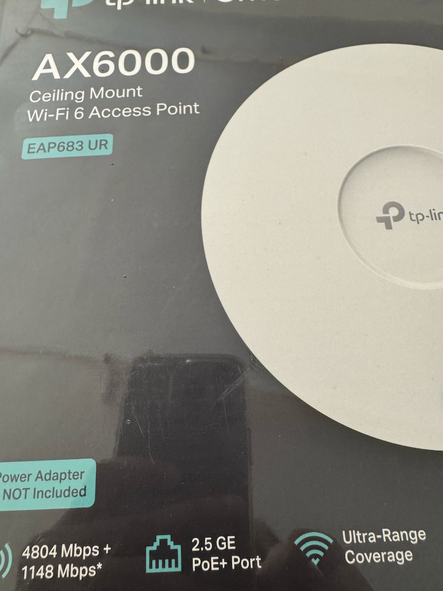 TP-LINK EAP683 UR v1 WiFi Mesh Network Access Point Wi‑Fi 6 Dual Band (2.4 & 5GHz)