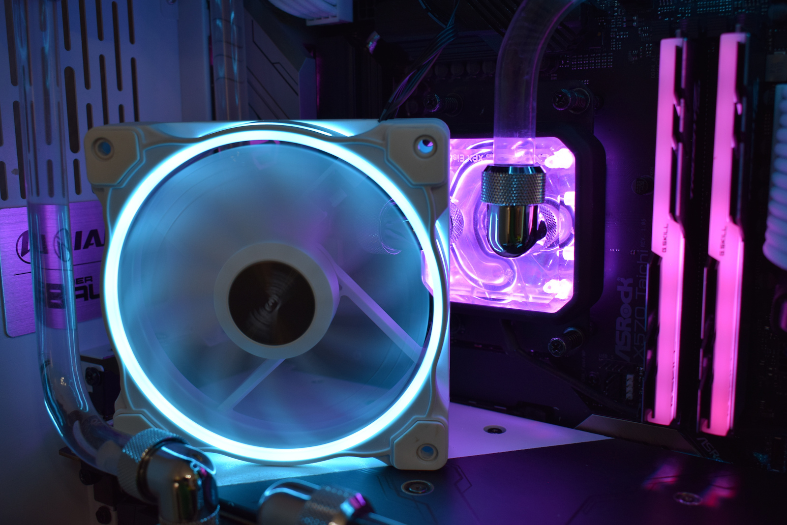 Alpenfoehn Wing Boost 3 High Speed Case Fans 120mm (2200rpm / 132.4cfm) with ARGB Lighting and Connection 4-Pin PWM 3pcs White
