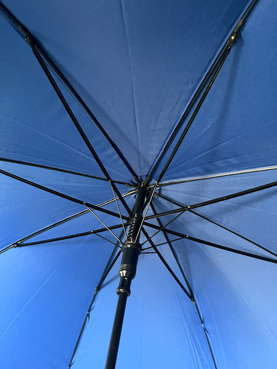 Benetton Automatic Umbrella with Walking Stick Navy Blue