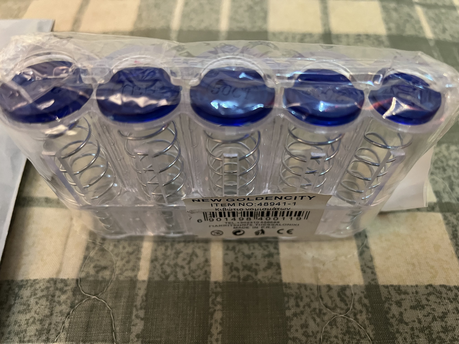 Πλαστική Κερματοθήκη Φορητή με 5 Θέσεις 13x8cm