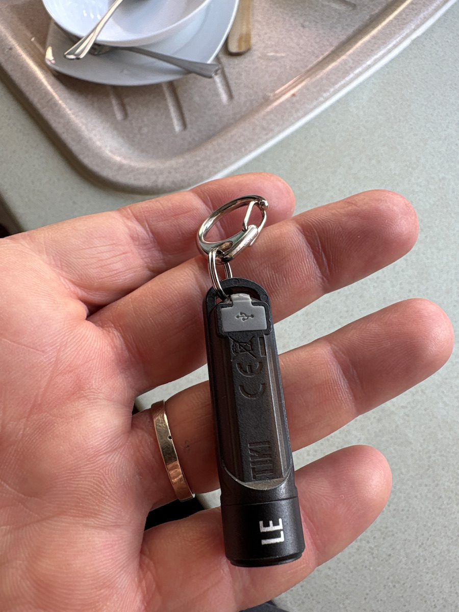 NiteCore Rechargeable Keychain Flashlight LED IP66 with Maximum Brightness 300lm TIKI LE Black