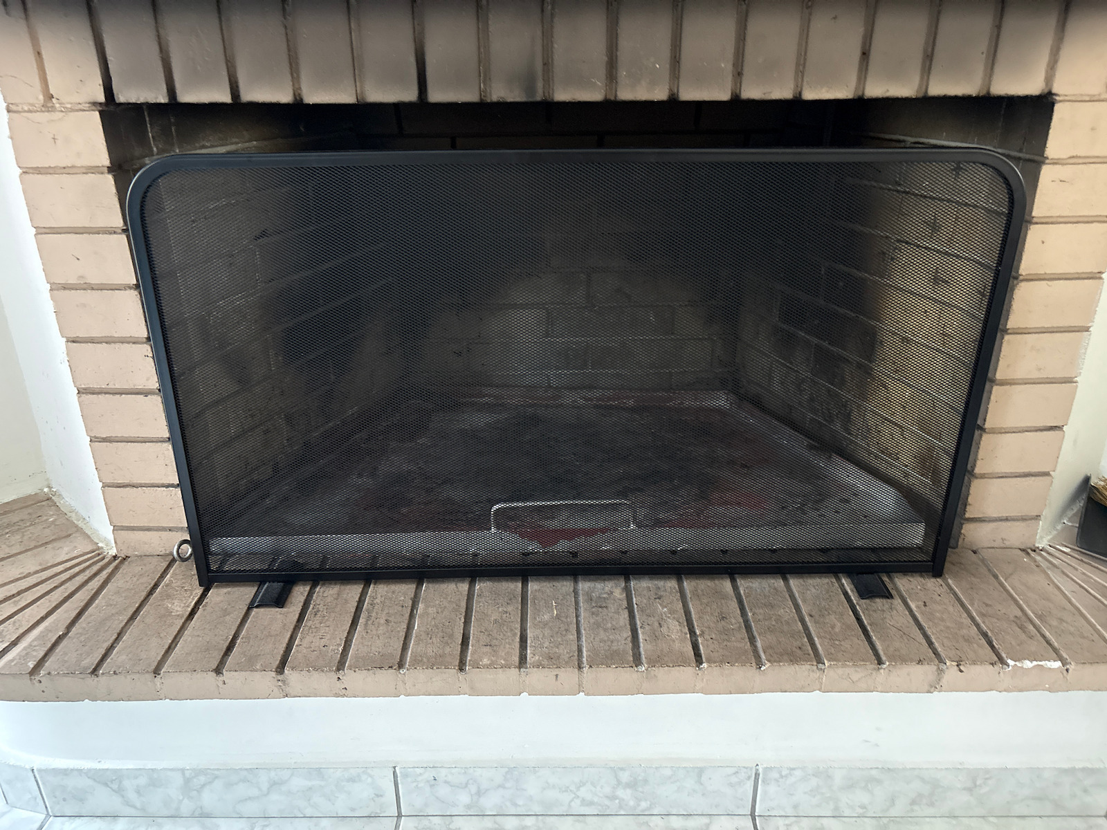 Zogometal Metallic Fireplace Screen 90x50cm Black