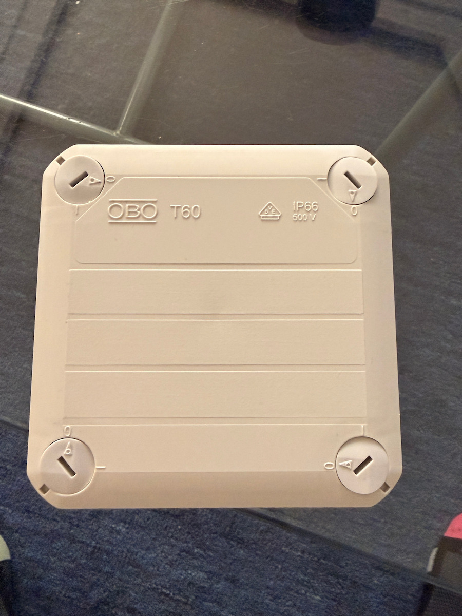 OBO Bettermann Surface Mounted Electrical Box Branching Watertight IP66 in Gray Color
